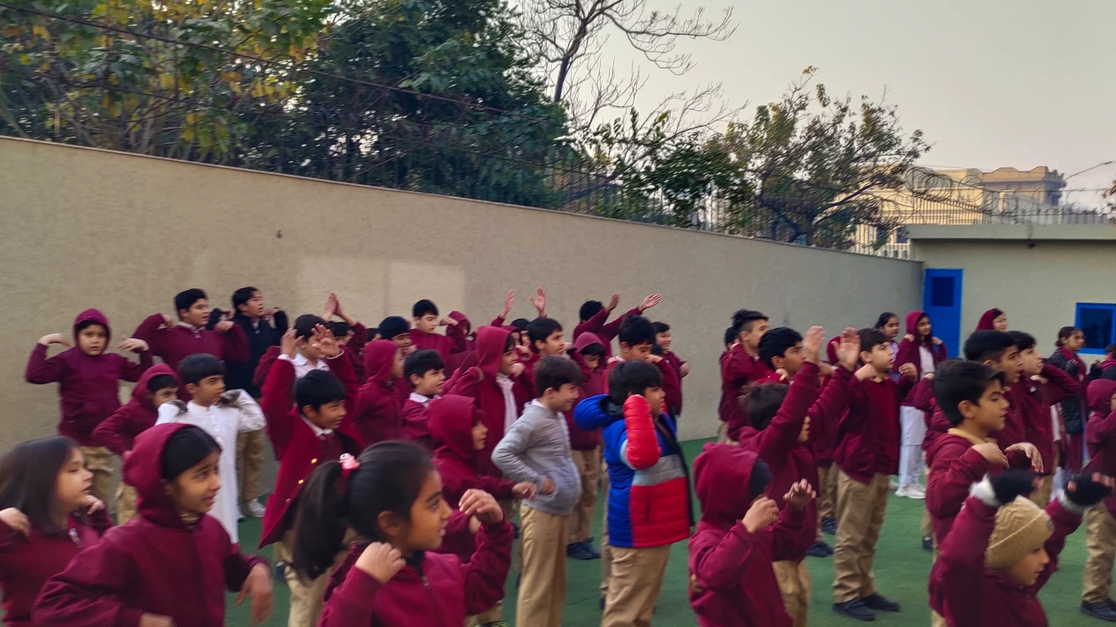 Nurture students participating in a group activity